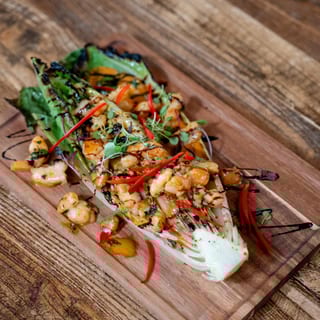 Grilled Romaine  Cajun Shrimp Salad